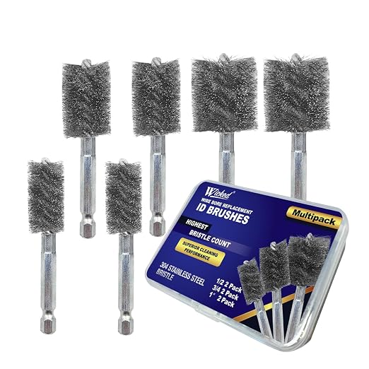 WICKED Professional ID Copper Tube Pipe Cleaner Replacement Brushes) by Wicked