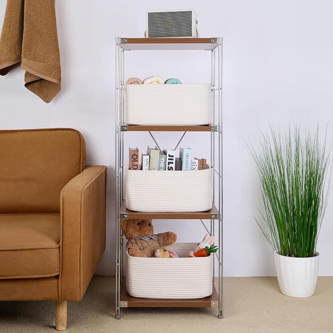 Large Storage Baskets for Shelves, Closet Organizers Bins for Clothes Blanket - Image 4