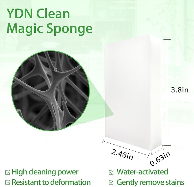 Magic Sponge Erasers, Water-Activated Cleaning Sponge, Shoes & Car Interior – - Image 3