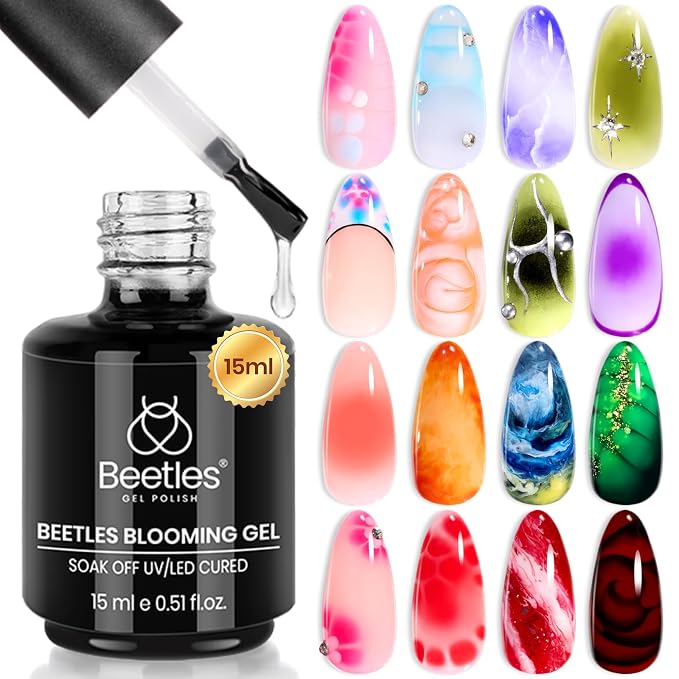 Beetles Blooming Gel 15ml Clear Uv Led Blossom Nails Gel Polish by beetlesGelPolish