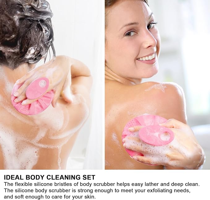 INNERNEED Soft Silicone Body Cleansing Brush Shower Scrubber, Gentle - Image 3