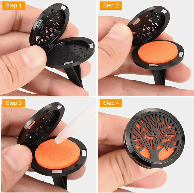 2 Pieces 316L Car Aromatherapy Oil Diffuser Air Freshener - Image 5