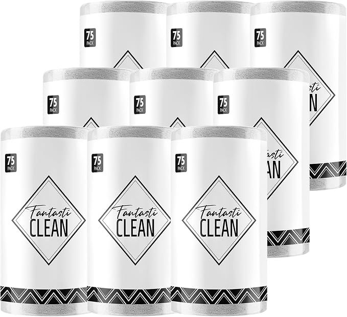 Fantasticlean Microfiber Cleaning Cloth Roll -675 Pack, Tear Away Microfiber by Fantasticlean