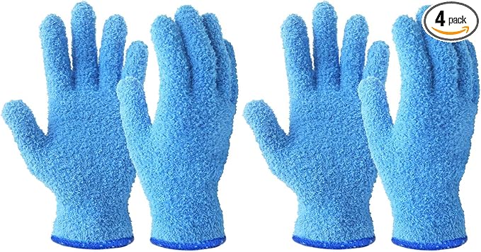 Evridwear Microfiber Dusting Gloves, Dusting Cleaning Glove by Evridwear