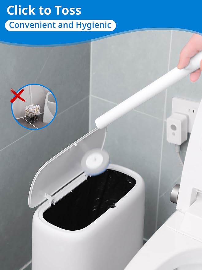 Toilet Cleaner Wand, Disposable Toilet Brush and Holder Set, Toilet Bowl - Image 7