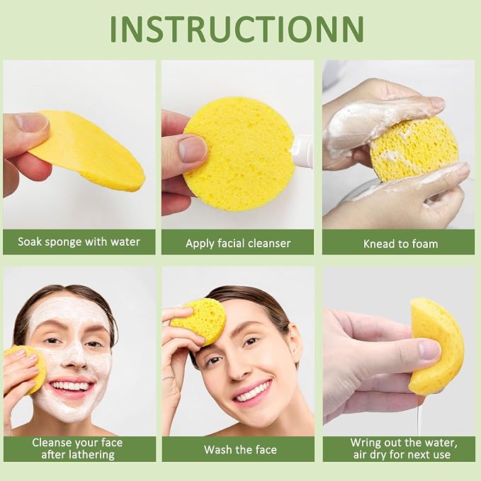 Beieverluck 300 Count Compressed Facial Sponges - Image 7