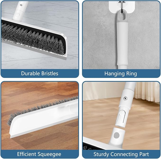 SetSail Floor Scrub Brush with 48-Inch Long Adjustable Handle 2 in 1 Scrape - Image 6