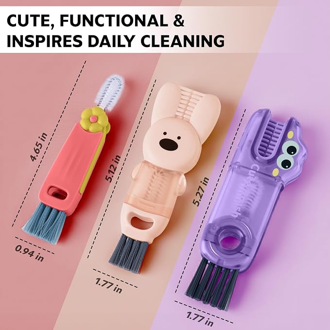 Cup Lid Cleaning Brush, 3 in 1 Lid Cleaner - Image 3
