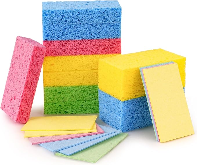 Temede 12-Count Cellulose Sponges, Non-Scratch Kitchen Sponges - Image 8