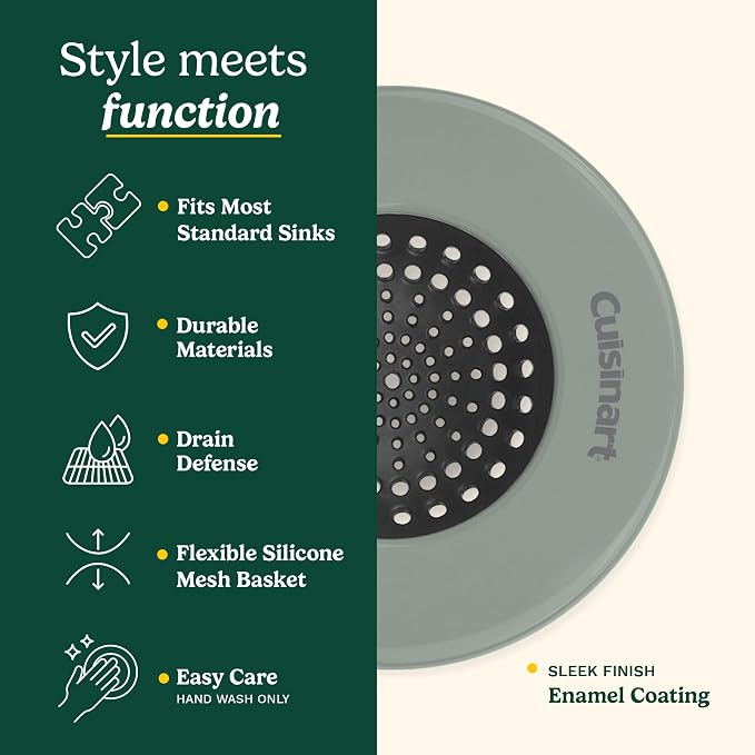 Cuisinart Sink Strainers- 2 Pack Kitchen Sink Drain Strainer & Food Catcher - Image 4