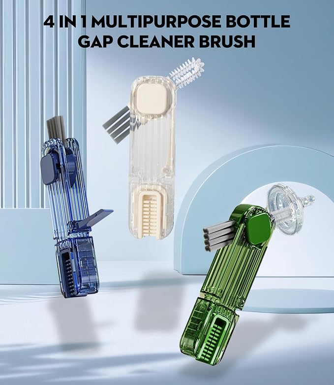 4 in 1 Cup Lid Gap Cleaning Brush, Mutipurpose Tiny Silicone Cup Holder Cleaner - Image 7