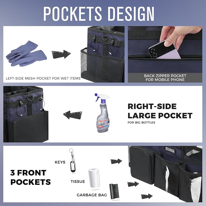 Wearable Cleaning Caddy Bag, Cleaning Caddy Supplies Organizer - Image 2