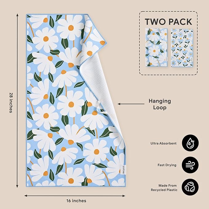 RECYCO Waffle Kitchen Towel Set of 2 - Image 7