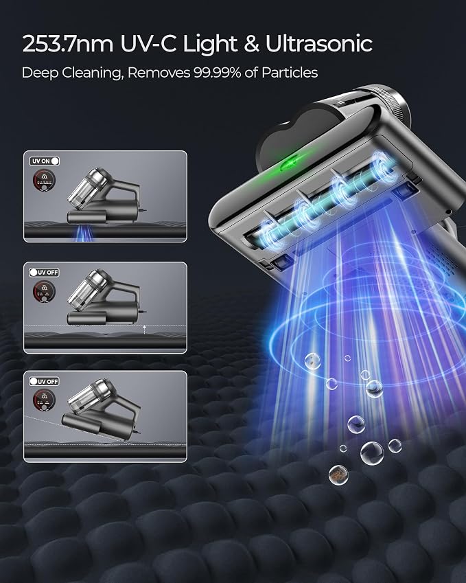 Powerful Mattress Bed Vacuum Cleaner, 2-Speed Mattress Vacuum - Image 5