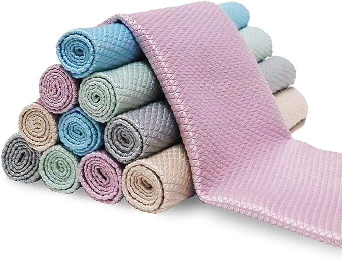 Streak Free Miracle Microfiber Cleaning Cloth, 15 Pack Nanoscale Lint Free by Unknown