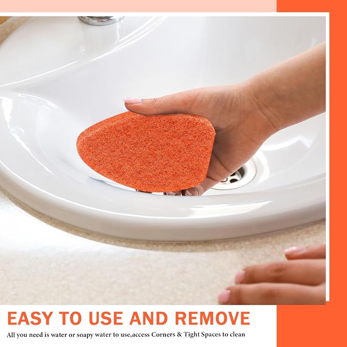 Baderke 4 Pcs Tub Tile Scrubber Cleaning Brush Pads Brush Non-Scratch Scouring - Image 6