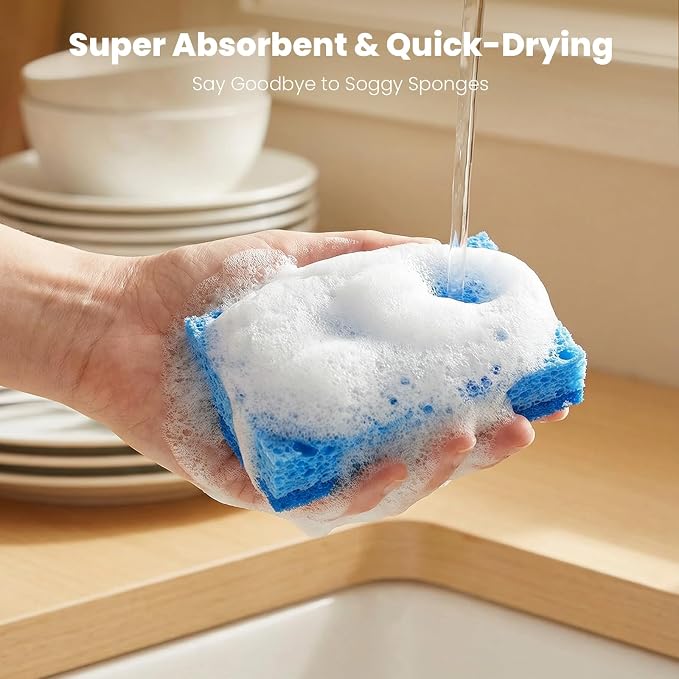 Kitchen Sponges, Non-Scratch Scrub Sponge, Dual Sided Cleaning Sponges - Image 5