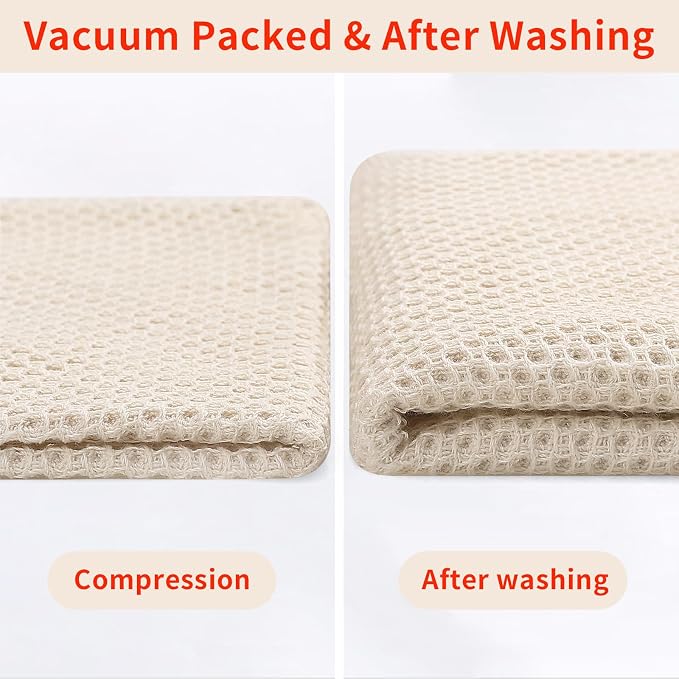 Homaxy 100% Cotton Waffle Weave Kitchen Towels, Quick Drying Cleaning Towels - Image 7