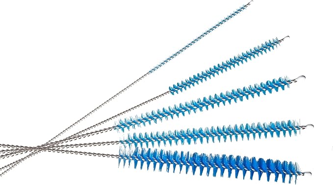 10" Tube Cleaning Brush Set, 5 Pack Small, Extra Long Nylon Straw Brushes - Image 2