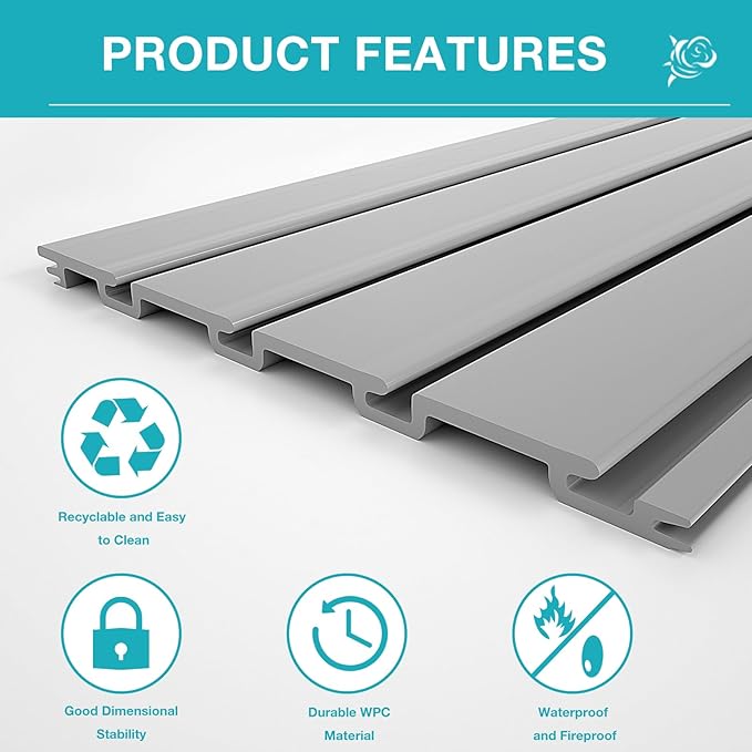 NeatiEase Slatwall Panel Wall Storage Systems, 4 x 4ft Slat Wall Paneling - Image 5
