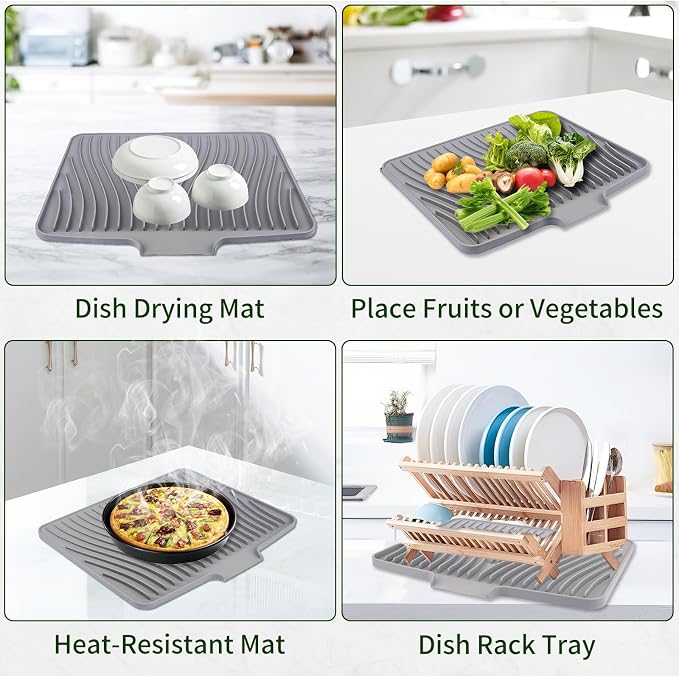 Silicone Dish Drying Mat 16x13 Multiple Usage, Easy clean, Eco-friendly - Image 7