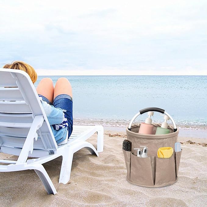 17L Portable Cleaning Bucket Organiser, 6 Pockets Foldable Cleaning Caddy - Image 8