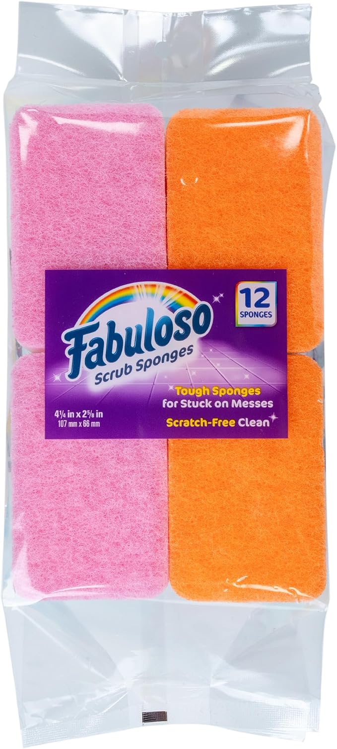 Fabuloso Scratch-Free Kitchen Dish Sponges, Rainbow Cellulose Scrubber Sponge by Colgate-PalmoliveCommercial