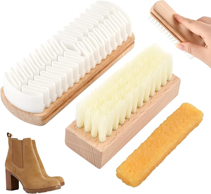 3Pcs Suede Shoe Brush and Eraser, Suede Nubuck Cleaning Brush - Image 8