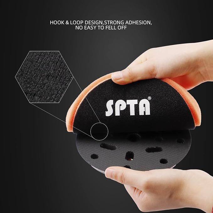 Orange Light Cut Pad, Buffing Polishing Pads, SPTA 3Pcs 6.5 Inch Face - Image 4