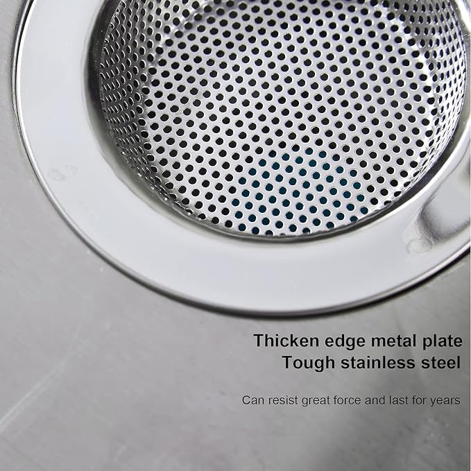 Kitchen Sink Strainer Stainless Steel, LASSHSWA Kitchen Sink Drain Strainer - Image 4
