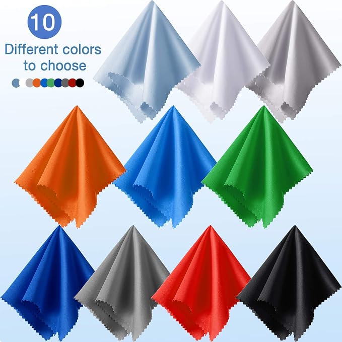 Frienda 100 Pieces Microfiber Cleaning Cloths 7 x 6 Inch Screen Microfiber - Image 3