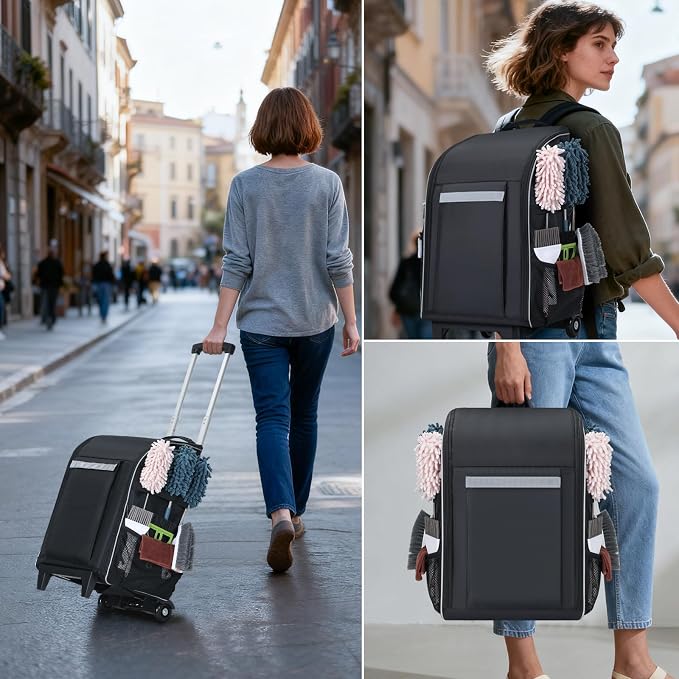 Rolling Cleaning Caddy Backpack - Image 5