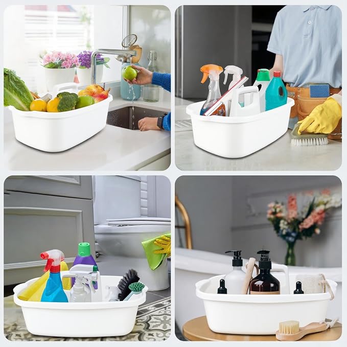 Cleaning Supplies Caddy with Handle, Portable Shower Caddy Organizer Plastic - Image 6