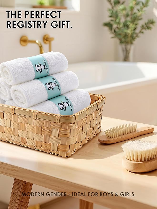 HIPHOP PANDA Baby Washcloths, Rayon Made from Bamboo - Image 6