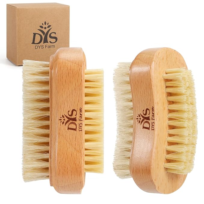 Wooden Finger Nail Brush to Clean Nails, Nail Scrubber by DYSFarm