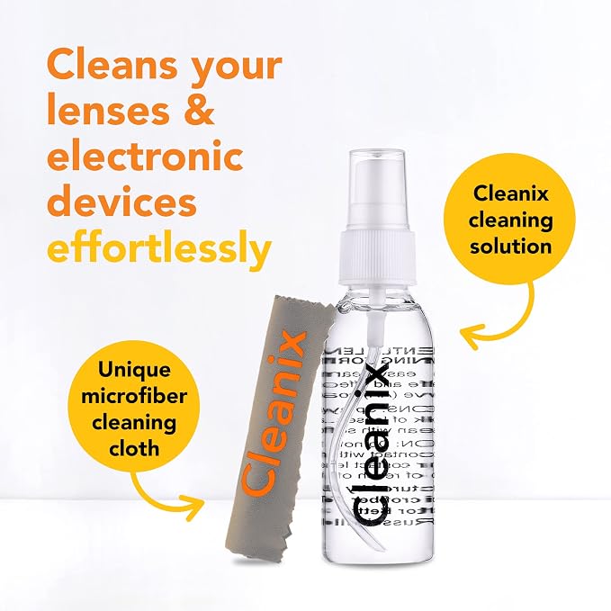 Cleanix Glass Cleaner Set of 2, Alcohol-Free, 2x 2-Oz Spray Bottles - Image 2