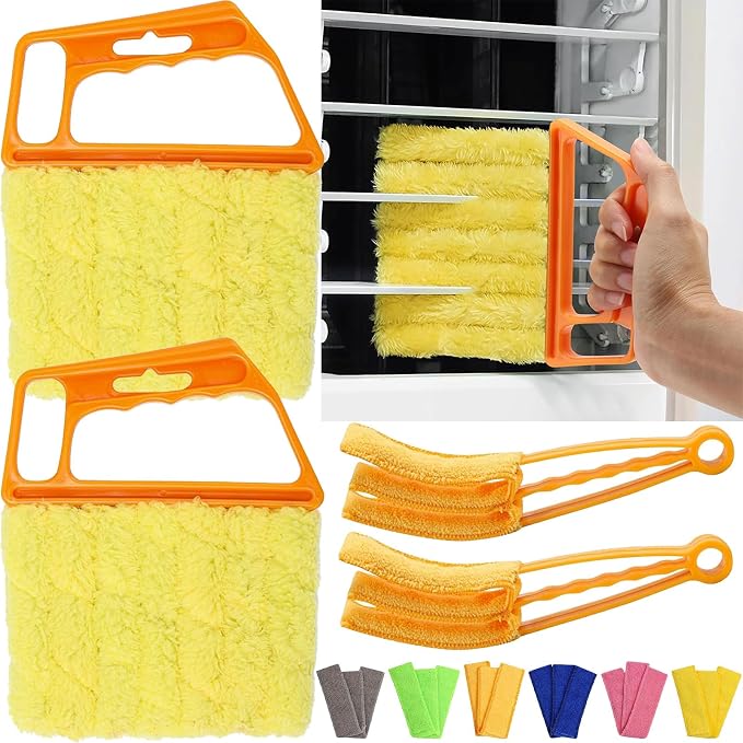 Window Blind Cleaner Duster Set, Washable Dusting Cleaner Air Vent Cleaning by Tecbeauty