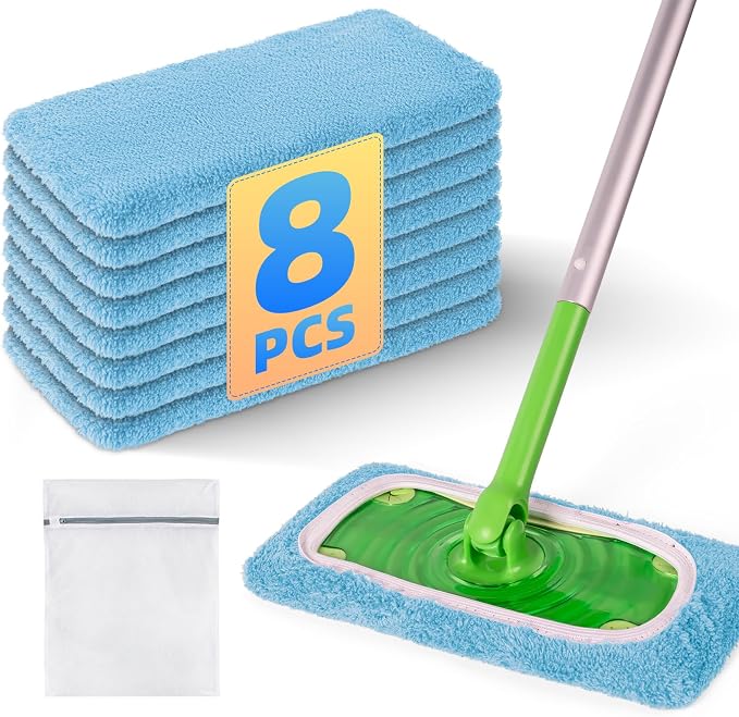8 Pack Reusable Mop Pads Compatible by Unknown