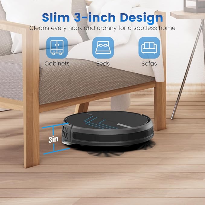 AIRROBO Robot Vacuum and Mop, 3000Pa Powerful Suction Robot Vacuum Cleaner - Image 5