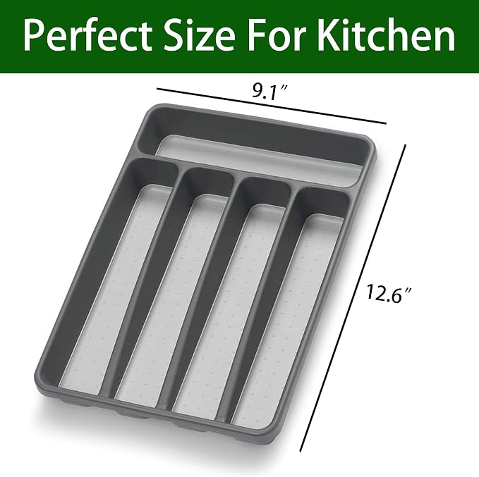 Silverware Organizer 2 Pieces Utenisl Organizer Holder Kitchen Drawer Organizer - Image 3