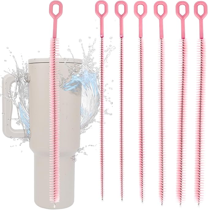 6pcs Straw Cleaner Brushes for Stanley, 31.5cm/12.4in Extra Long Full Bristles - Image 3