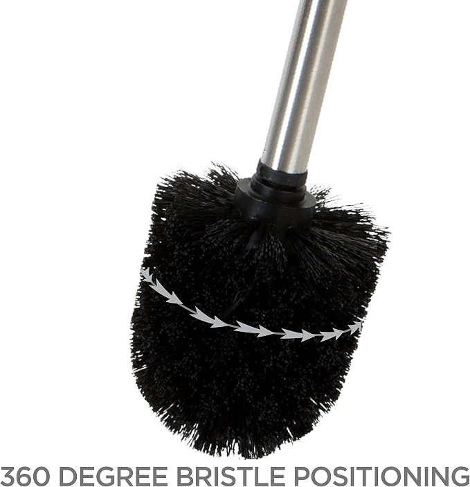 Bath Bliss Toilet Brush and Holder | Self Closing Lid | 360 Degree Brush Head | - Image 5