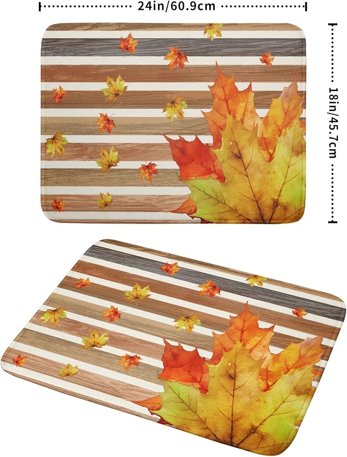 Autumn Golden Maple Leaf Dish Drying Mat - Image 2