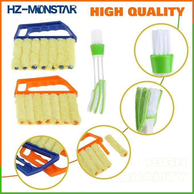 3Pcs Window Venetian Blind Cleaner Duster Tool, Window Venetian 7 Finger - Image 5