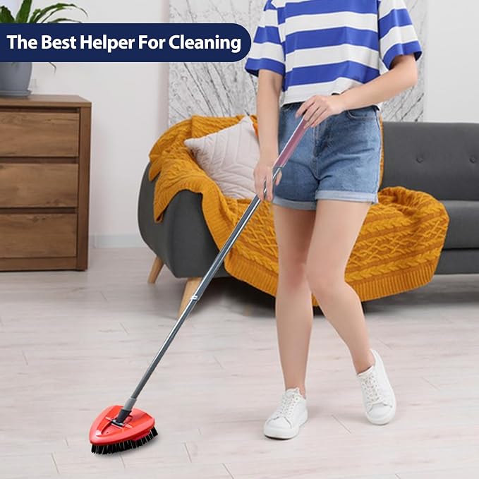 Spin Mop Scrub Brush Head, Hard Bristle Cleaning Scrubber Mop Head - Image 7