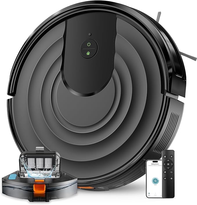 Robot Vacuum and Mop Combo, Robotic Vacuum Cleaner 5000Pa Strong Suction 130 by MBYULO