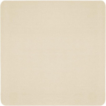House, Home and More Skid-Resistant Carpet Indoor Area Rug Floor Mat - Ivory Cream - 6 Ft X 6 Ft - Non Slip Rubber Backing, Stain Resistant, Dog Friendly, Living Room Bedroom Kitchen Entryway