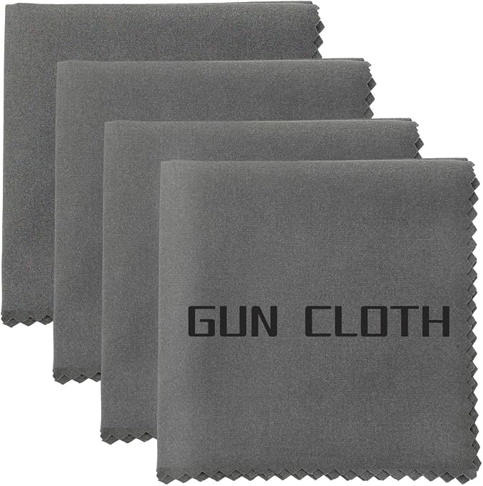 4 Pack Microfiber Gun Cleaning Cloth, Reusable Microsuede Cleaning/Polishing by Miaozhun