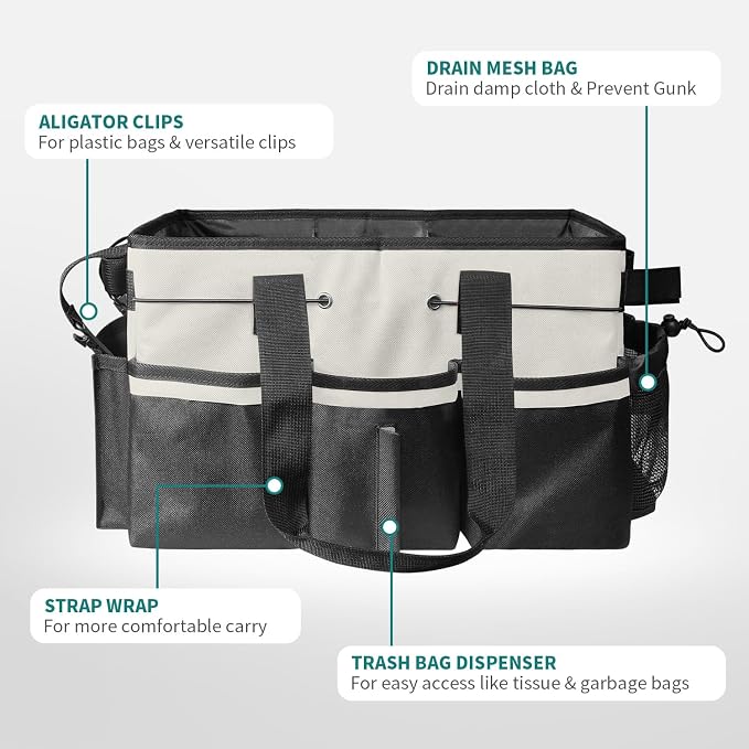 Cleaning Bags for Housekeepers, Large Cleaning Supplies Organizer - Image 4