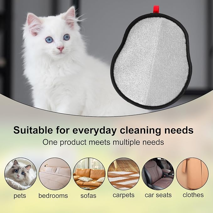 Pet Hair Remover Glove, Reusable Cat & Dog Grooming Glove Electrostatic Mitt - Image 3